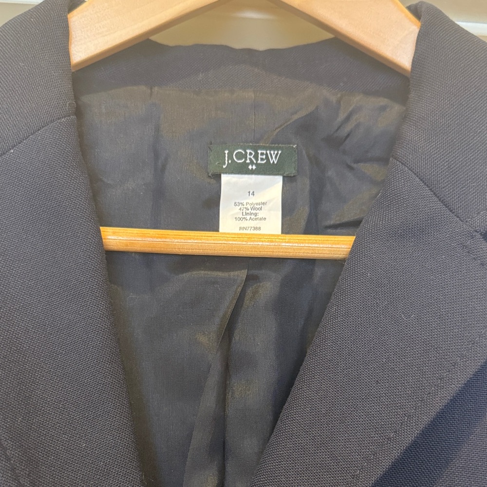 J. Crew Women's Navy Blazer with Gold Buttons - Picture 2 of 5